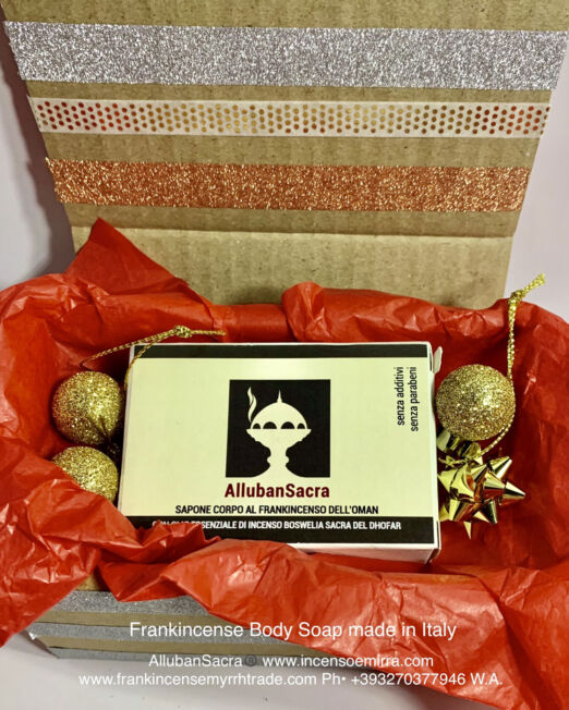 Box Natale con Sapone Vegetale al Frankincenso dell'Oman. AllubanSacra