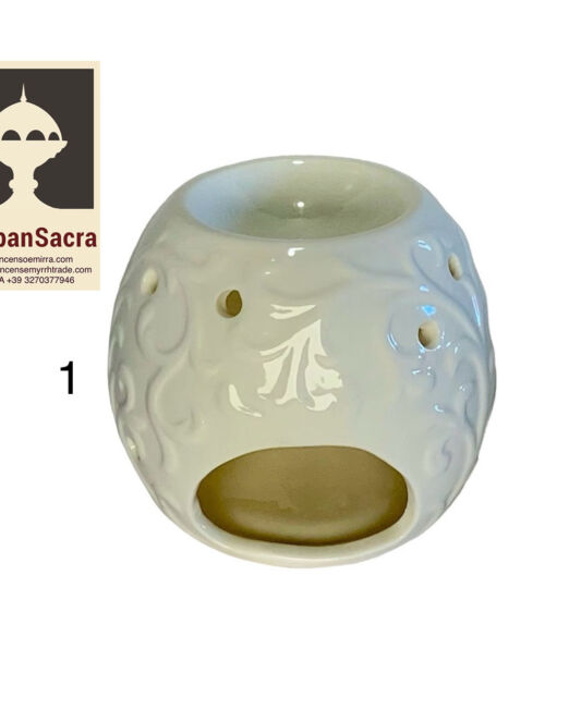 Brucia Essenze in ceramica bianca per oli essenziali e Diffusore
Incenso e mirra AllubanSacra